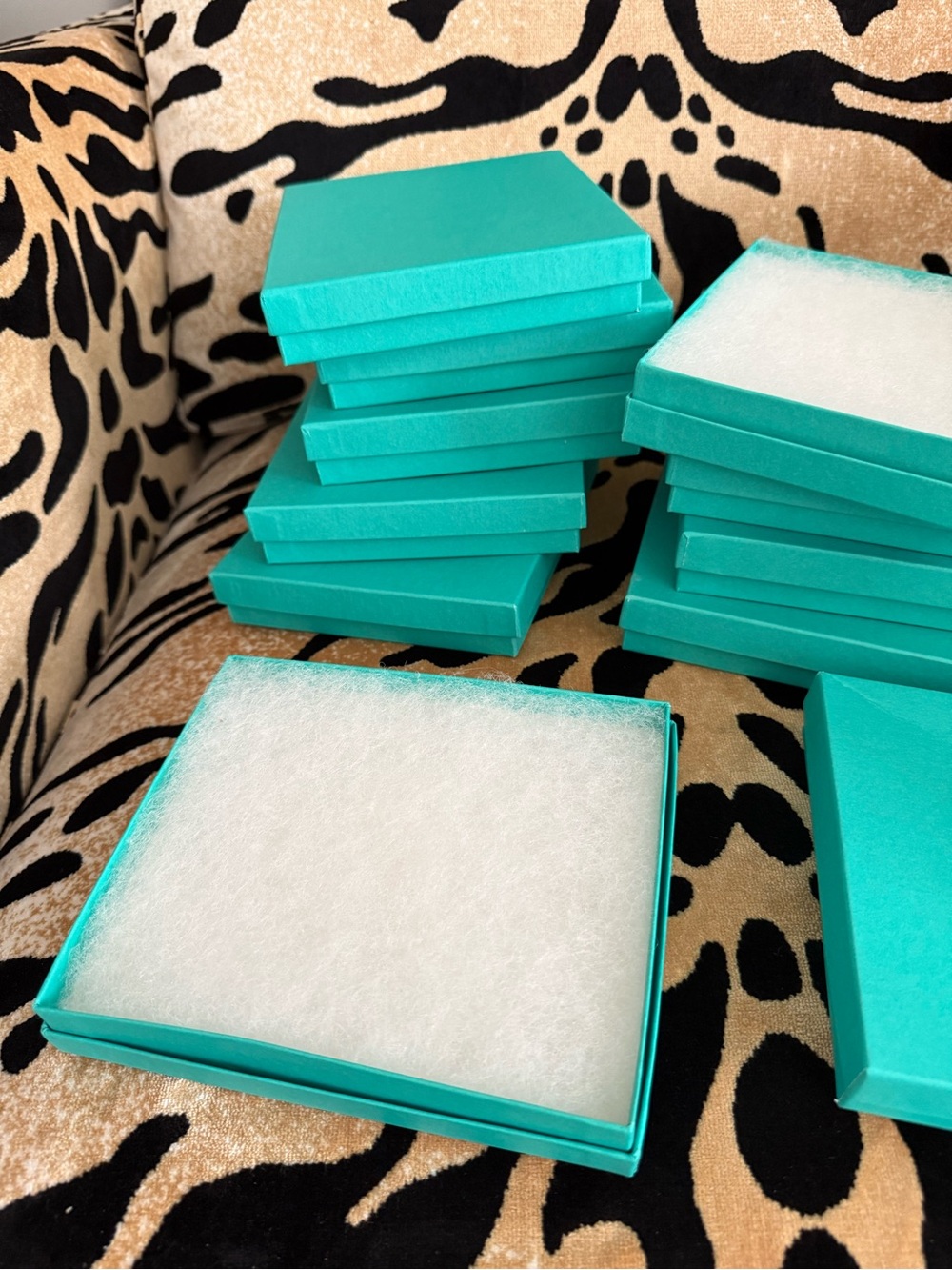 Turquoise Jewelry Gift Boxes - Set of Square Boxes - Picture 4 of 4
